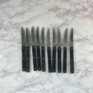 Set of 10 Stainless Steel Knives